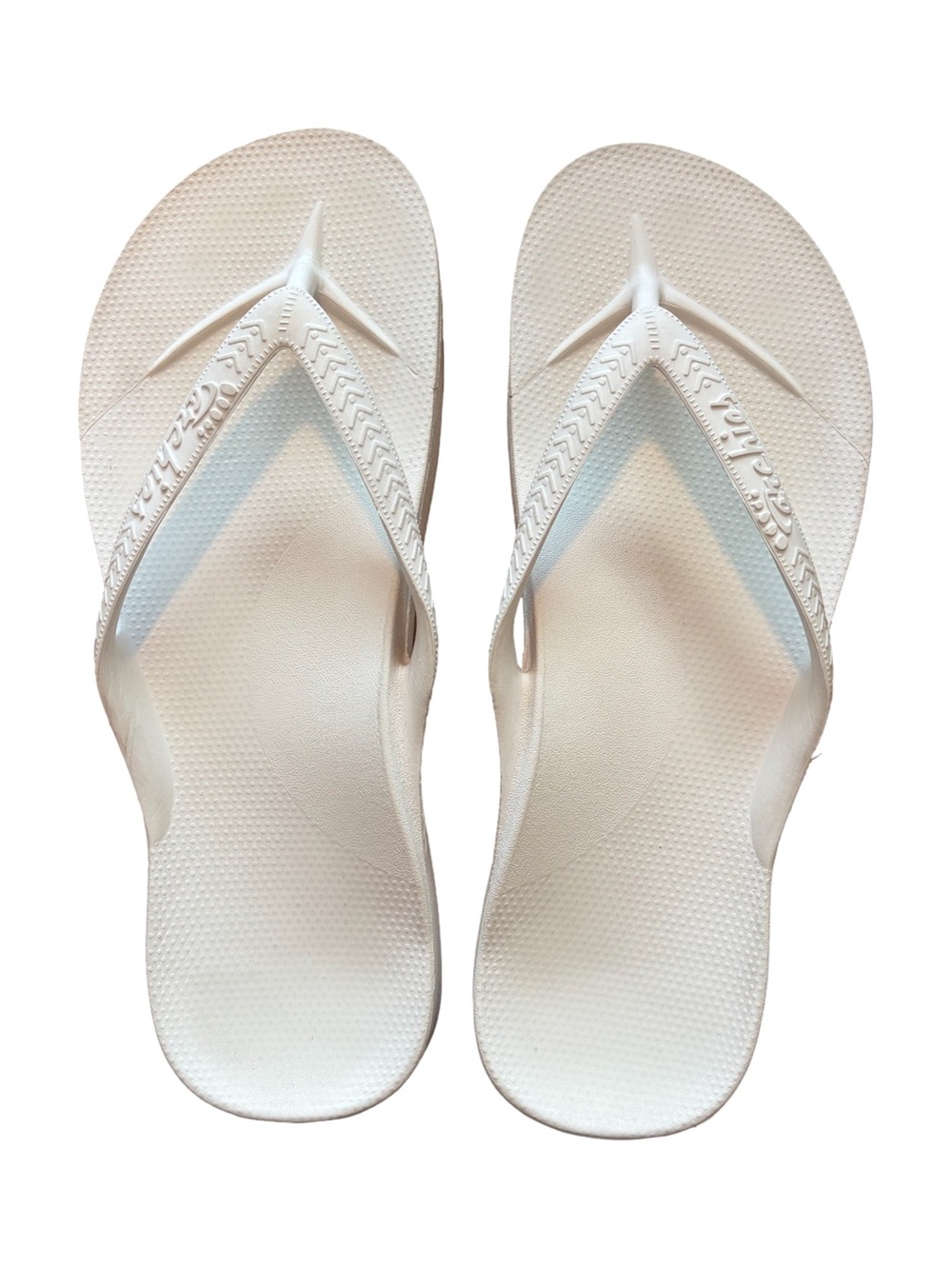 Archie’s Flip Flops White Size 9 - Picture 2 of 6